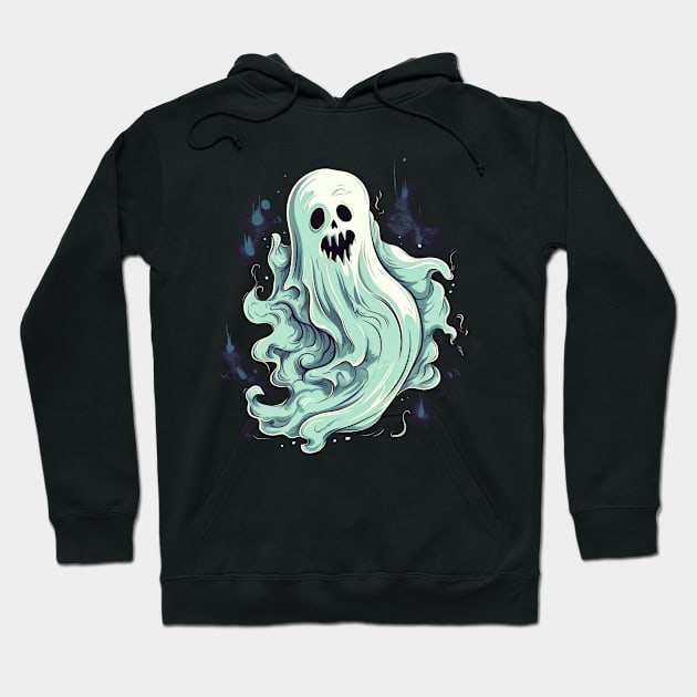 Eerie Halloween Ghoul Art - Spooky Season Delight Hoodie by Captain Peter Designs